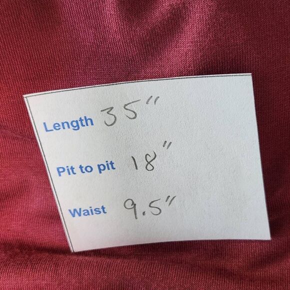 Michael Lauren Berry Pink Sleeveless Knit Dress Smocked Waist NWT Size Medium - Picture 9 of 9